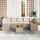  Set vrtnih sofa s jastučićima Bež Poli Ratan | shoptok.hr