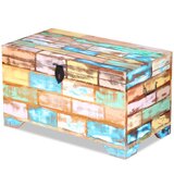  Škrinja za pohranu od masivnog obnovljenog drva Šarena | shoptok.hr