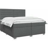  Boxspring krevet s madracem Tamnosiva 200 x 200 cm Tkanina | shoptok.hr