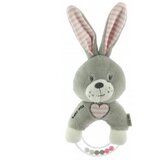 Plišana zvečka zeko grey&pink | shoptok.hr