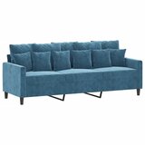  3-dijelni set sofa s jastucima plavi baršunasti | shoptok.hr
