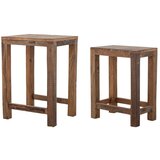 Bloomingville Pomoćni stolići u setu 2 kom od recikliranog drva 40x36 cm Galen – Cijene
