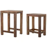 Pomoćni stolići u setu 2 kom od recikliranog drva 40x36 cm Galen –