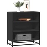 vidaXL Komoda črna 68x35x76 cm inženirski les in kovina | Shoptok.si