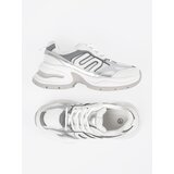 Shelvt White women's sneakers with silver inserts | shoptok.hr
