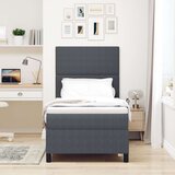  Krevet s boxspringom s madracem tamno siva 100x200 cm kordurojna tkanina | shoptok.hr