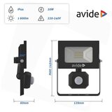 Avide led reflektorski detektor gibanja (ABSSFLNW-20W-PIR) Cene