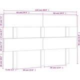  Uzglavlje za krevet crno 124 x 3 x 81 cm od masivne borovine | shoptok.hr