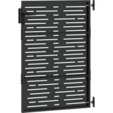 vidaXL Vrtna vrata Črna 105 x 125 cm Jeklo s prašnim premazom | Shoptok.si