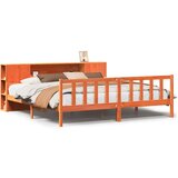  Knjižna postelja brez vzmetnice vošč. rjava 180x200cm trden les, (21608165) | Shoptok.si