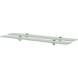 Maison Chic 2 kosi Stenske Police - Viseče police steklo 80x10 cm 8 mm, (21793622) | Shoptok.si