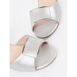 Sergio Leone Women's heeled sandals with an open heel silver | shoptok.hr