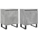  Noćni ormarići 2 kom boja betona 40x30x50 cm konstruirano drvo | shoptok.hr