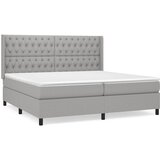  Krevet s oprugama i madracem svjetlosivi 200 x 200cm od tkanine | shoptok.hr