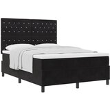 vidaXL Box Spring Krevet s Madracem Crna 140x200 cm Baršun Cijene