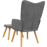  Stolica za opuštanje s osloncem za noge tamnosiva od tkanine | shoptok.hr