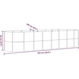 vidaXL Vrtna sadilica od čelika obloženog prahom 322x100x68 cm smeđa | shoptok.hr