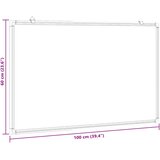  Magnetna ploča bijela 100 x 60 x 1,7 cm aluminijska | shoptok.hr