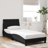  Posteljni okvir z vzglavjem črn 80x200 cm žamet, (21086416) | Shoptok.si