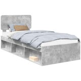  Okvir za krevet s uzglavljem Betonska siva 90 x 190 cm | shoptok.hr