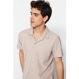 Trendyol Stone Men Regular Fit Wide Collar Summer Shirt | Shoptok.si