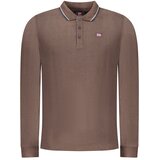  Muška dugačka polo majica NORWAY 1963, smeđa | shoptok.hr