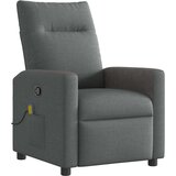 vidaXL Masažni naslanjač temno sivo blago, (21824550) | Shoptok.si