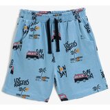 Koton Baby Boy Tie Waist Elastic Car Printed Shorts With Pocket 3smb40090tk cene