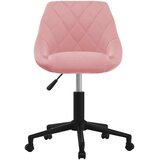  Okretna uredska stolica ružičasta baršunasta | shoptok.hr