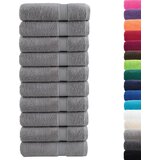  Ručnici za kupanje SOLUND 10 kom sivi 100x150 cm 600 gsm | shoptok.hr