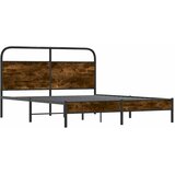  Okvir kreveta bez madraca dimljena boja hrasta 150x200cm drveni | shoptok.hr