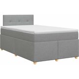  Boxspring krevet s madracem Svjetlosiva 120 x 190 cm Tkanina | shoptok.hr