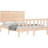  Kreveta s uzglavljem 120 x 200 cm od masivnog drva | shoptok.hr