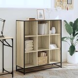 vidaXL Polica za knjige Sonoma hrast Konstruirano drvo i metal | shoptok.hr