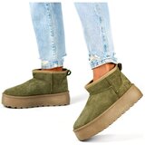 primohurt Dark green women's snow boots with a thick sole, warm winter women's shoes Cene