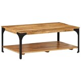  Stolić za kavu 2 razine 100x55x38 cm masivno drvo manga i čelik | shoptok.hr