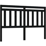  Uzglavlje za krevet crno 126 x 4 x 100 cm od masivne borovine | shoptok.hr