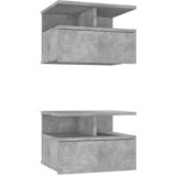 Maison Chic Stenski Dvo delni komplet Nočne omarice - Nočne mize betonsko sive 40x31x27 cm inž. les, (21687752) Cene