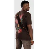 Cross Stitch Collage Boxy T-shirt dark chocolate
