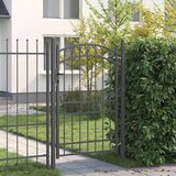 vidaXL Ograjna vrata Siva 200 x 100 cm Jeklo s prašnim premazom | Shoptok.si