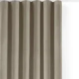 Bež žametna zavesa za delno zatemnitev 265x270 cm Velto –