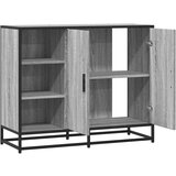 vidaXL Komoda siva sonoma 92x35x76 cm inženirski les | Shoptok.si