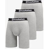 Horsefeathers Bokserji Dynasty Long 3-Pack Boxer Shorts Heather Gray L | Shoptok.si