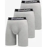 Bokserji Dynasty Long 3-Pack Boxer Shorts Heather Gray L