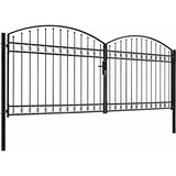  Vrata za ogradu ASSEN dvostruka vrata s lučnim vrhom čelik 400x175 cm | shoptok.hr