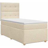  Boxspring krevet s madracem Krem 90 x 200 cm Tkanina | shoptok.hr