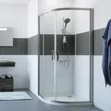 classics 2 tuš kabina 90x90. polukružna prozirno antiplak staklo silver mat profil H=1900