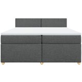  Krevet s oprugama i madracem tamnosivi 200 x 200 cm od tkanine | shoptok.hr