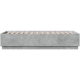  Krevetna konstrukcija s LED svjetlom Betonska siva 80 x 200 cm | shoptok.hr