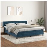 vidaXL Krevet s oprugama i madracem tamnoplavi 160x200 cm baršunasti Cijene